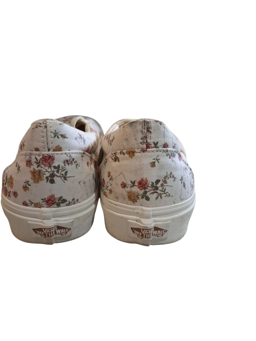 Vans Classic Slip-On Floral Canvas Sneakers - White/Pink